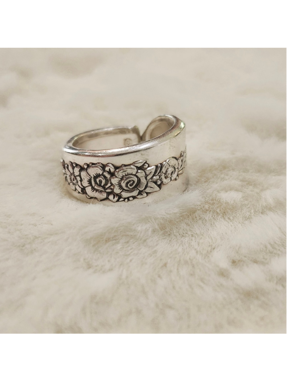 Silverwear Ring Size 7 ONEIDA silverplate ROYAL ROSE - Picture 2 of 5